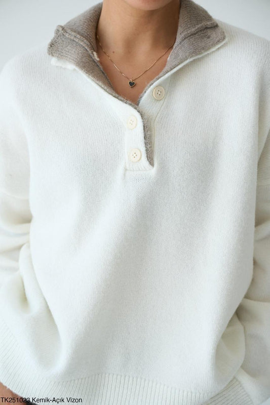 Heritage Button Sweater