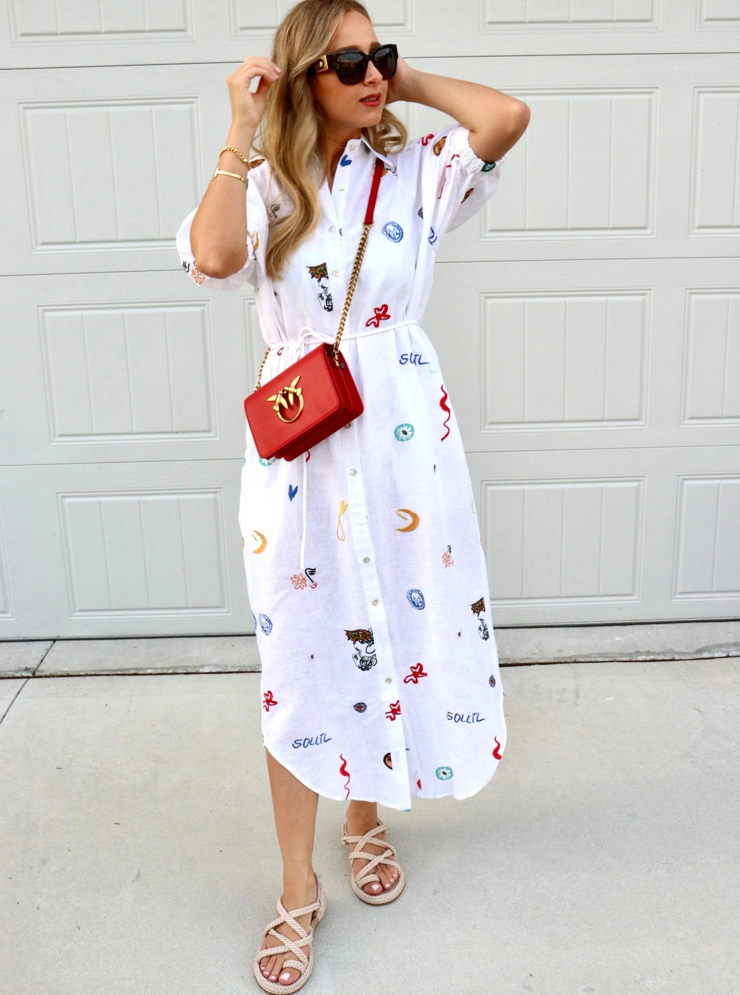 Printed dress - without belt