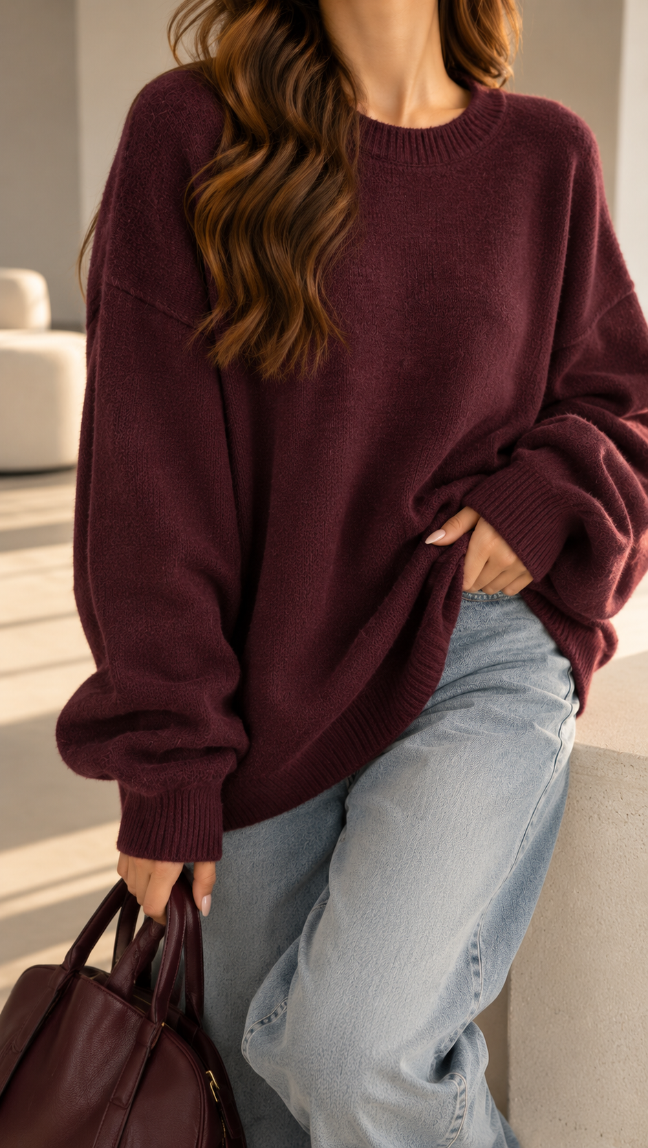 Cozy Batwing Knit Sweater
