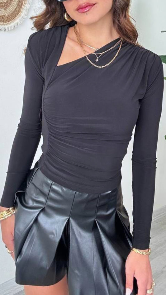 Asymmetrical Off Shoulder Top