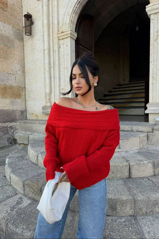 Ruby Cozy Off Shoulder Pullover