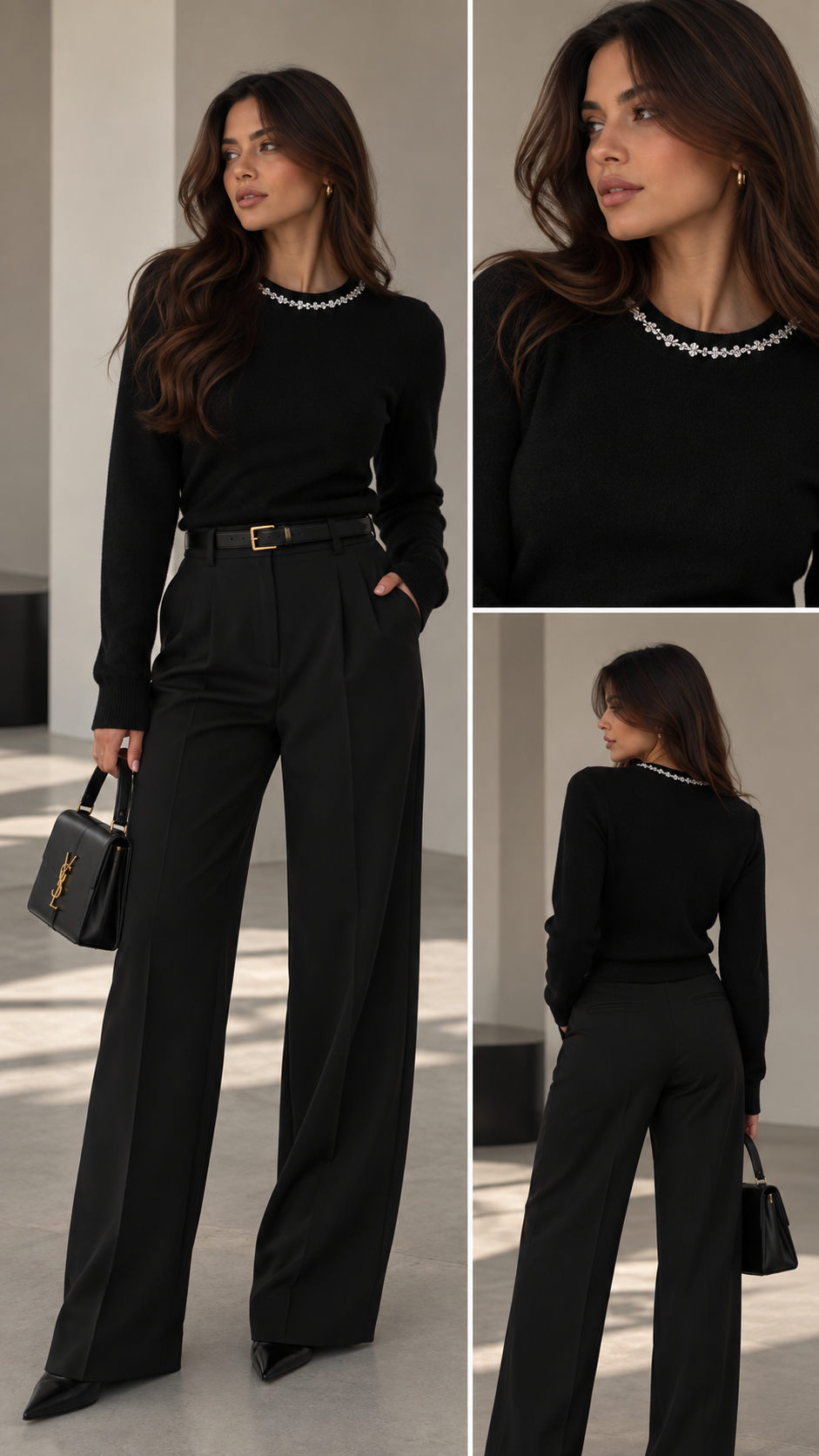 Cryatal Neck Knit