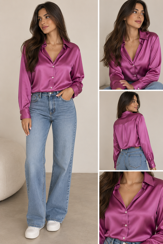 Satin Buttoned Shirt