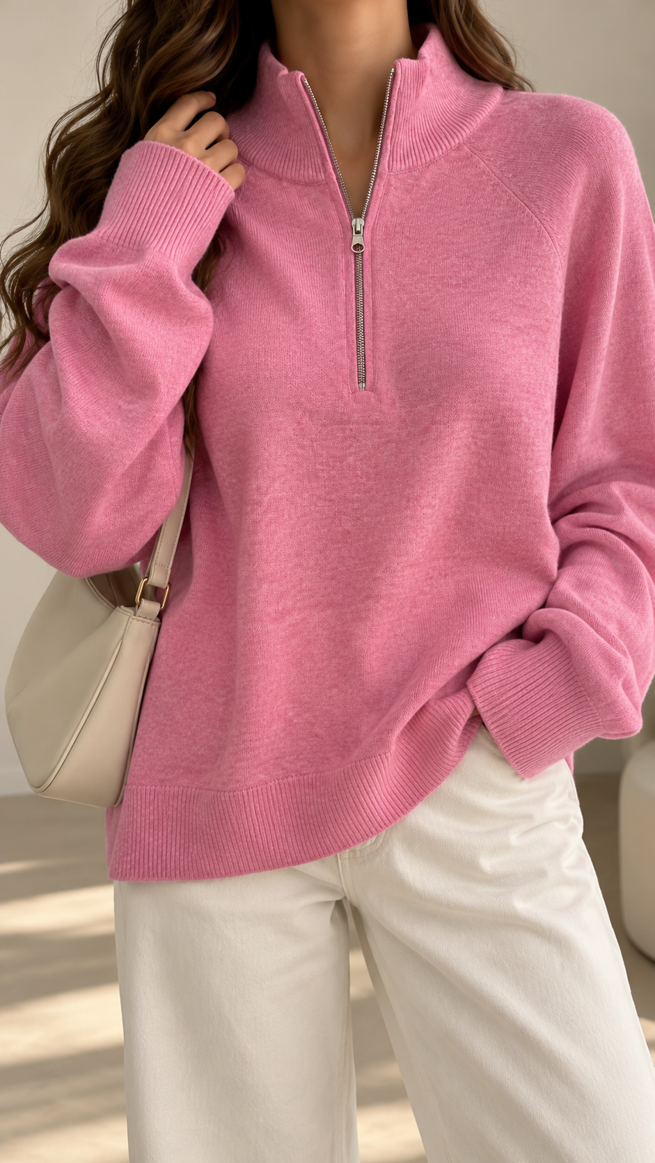 Half Zip Knit Sweater