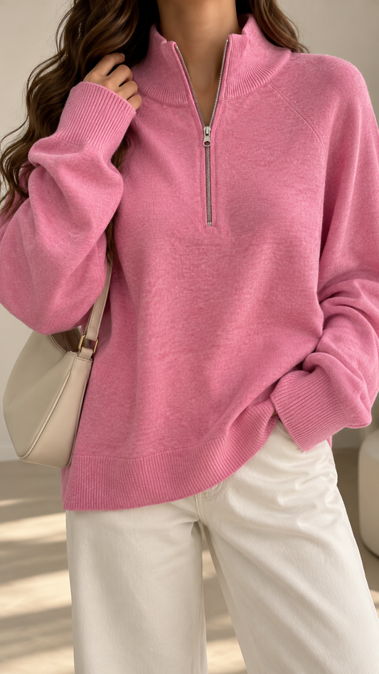 Half Zip Knit Sweater