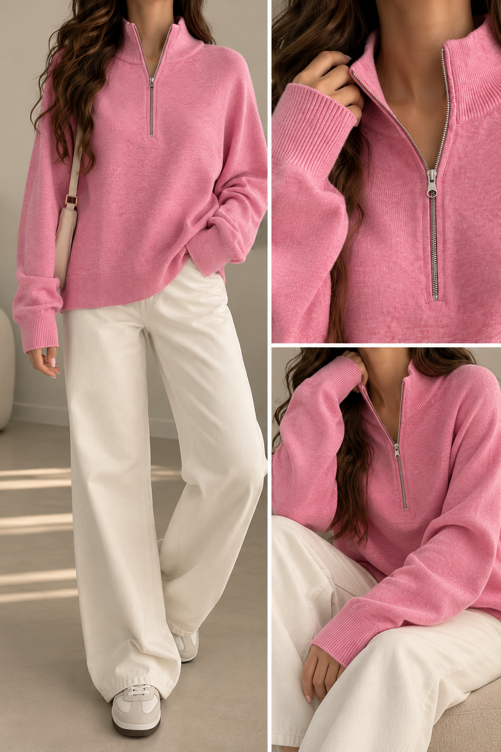 Half Zip Knit Sweater