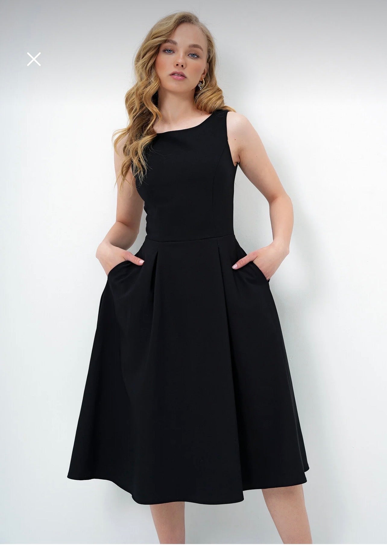 Pleated Midi Dress