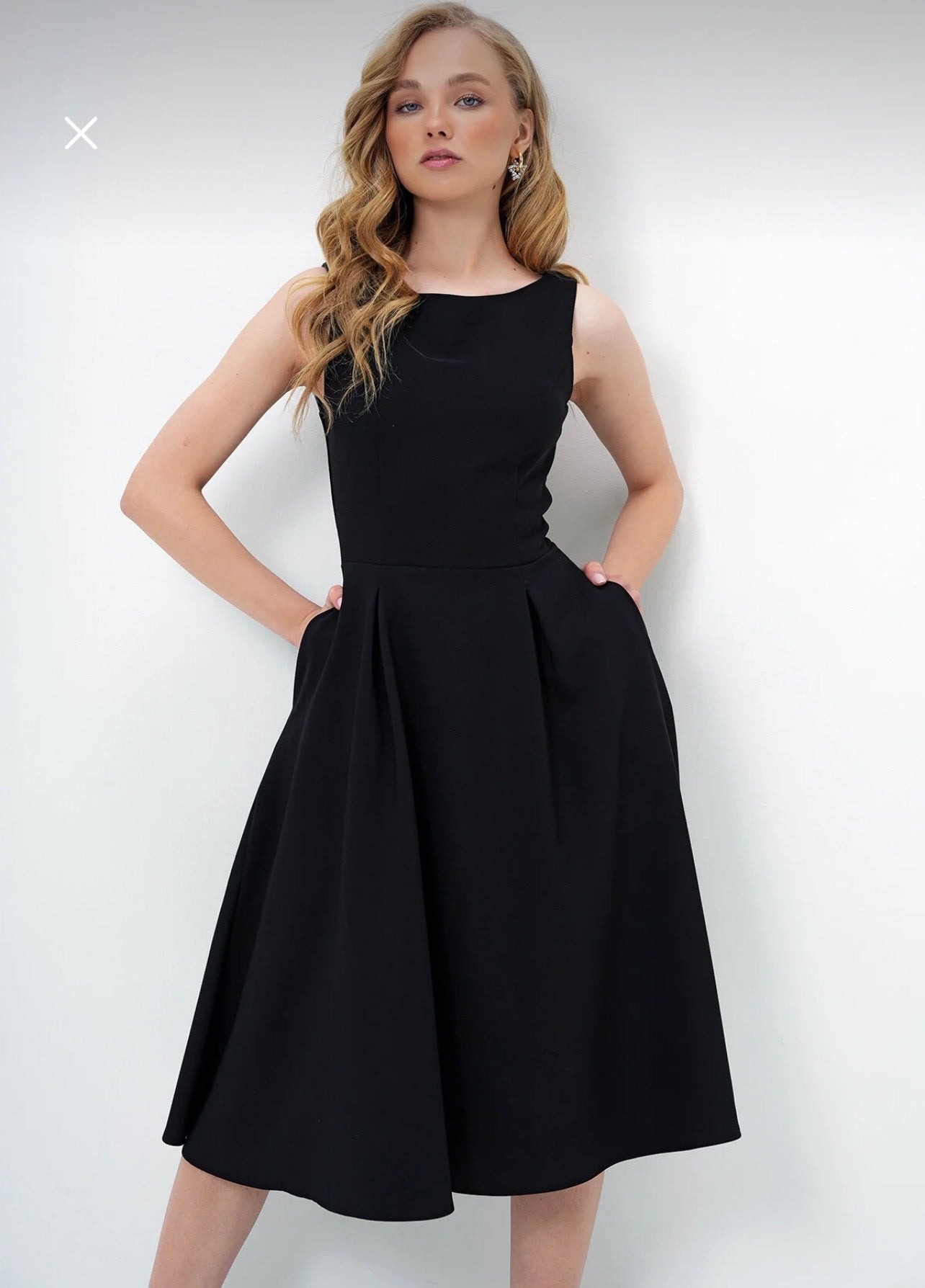 Pleated Midi Dress