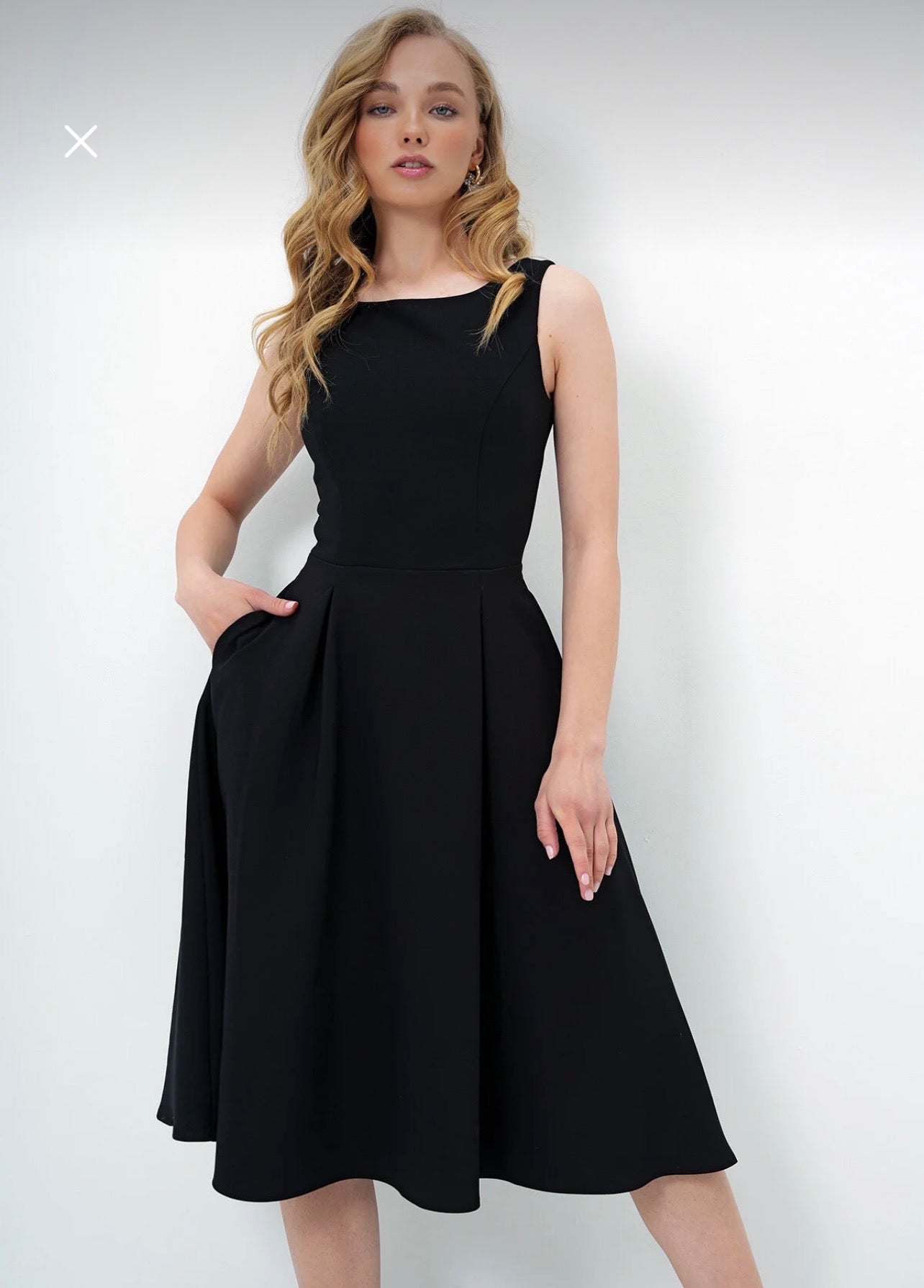 Pleated Midi Dress