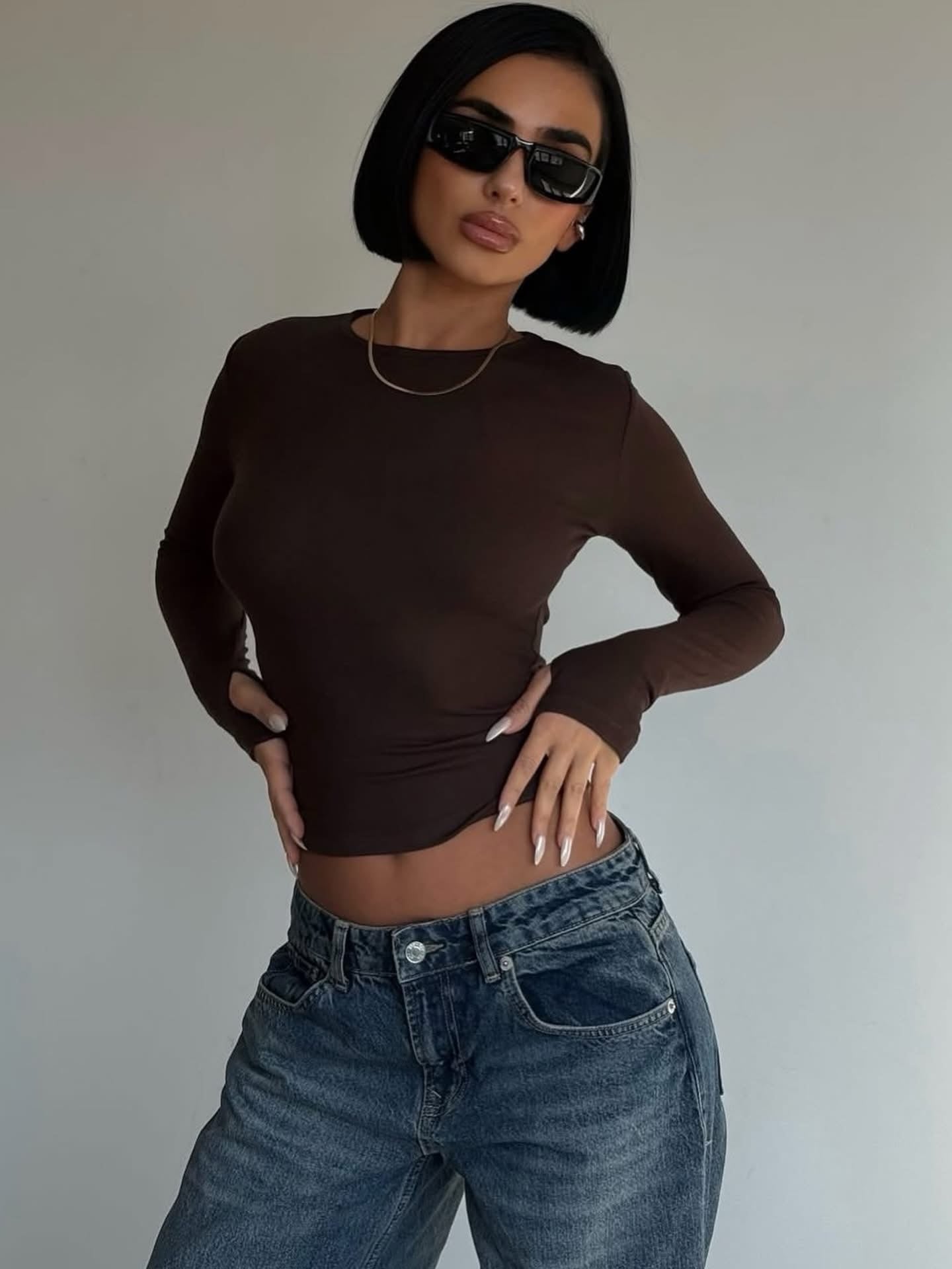 Rounded stretchy long sleeve