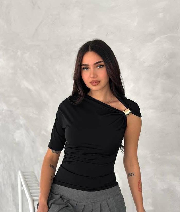 Asymmetirc Draped Top