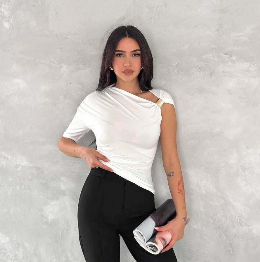 Asymmetirc Draped Top