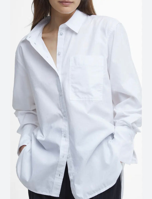 Classic White Button-Up Shirt