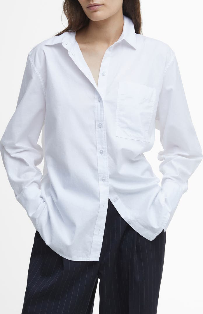 Classic White Button-Up Shirt