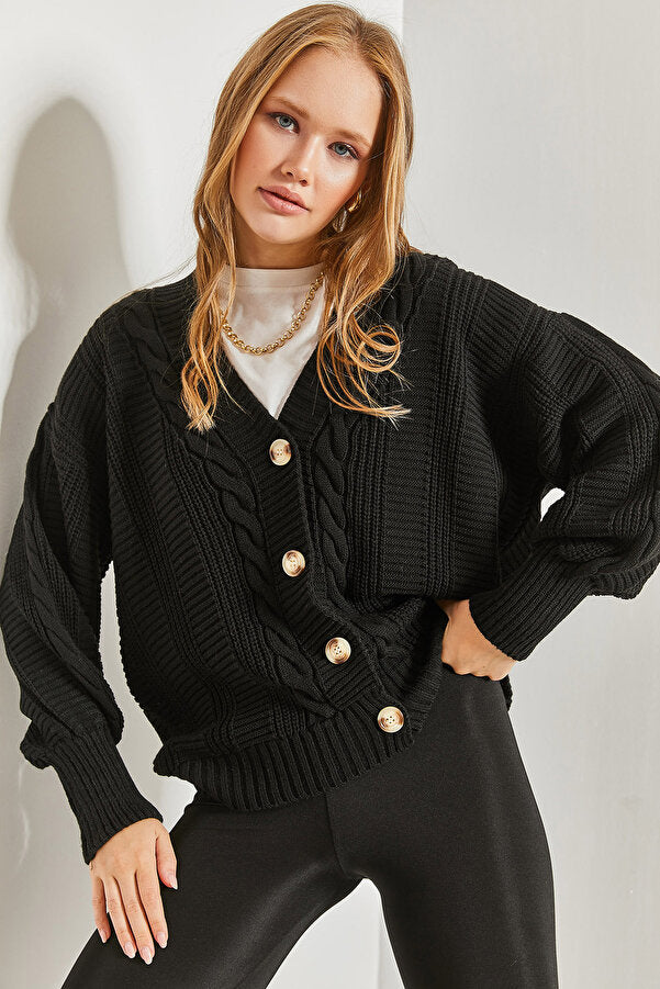 Oversize wool Buttoned Cardigan