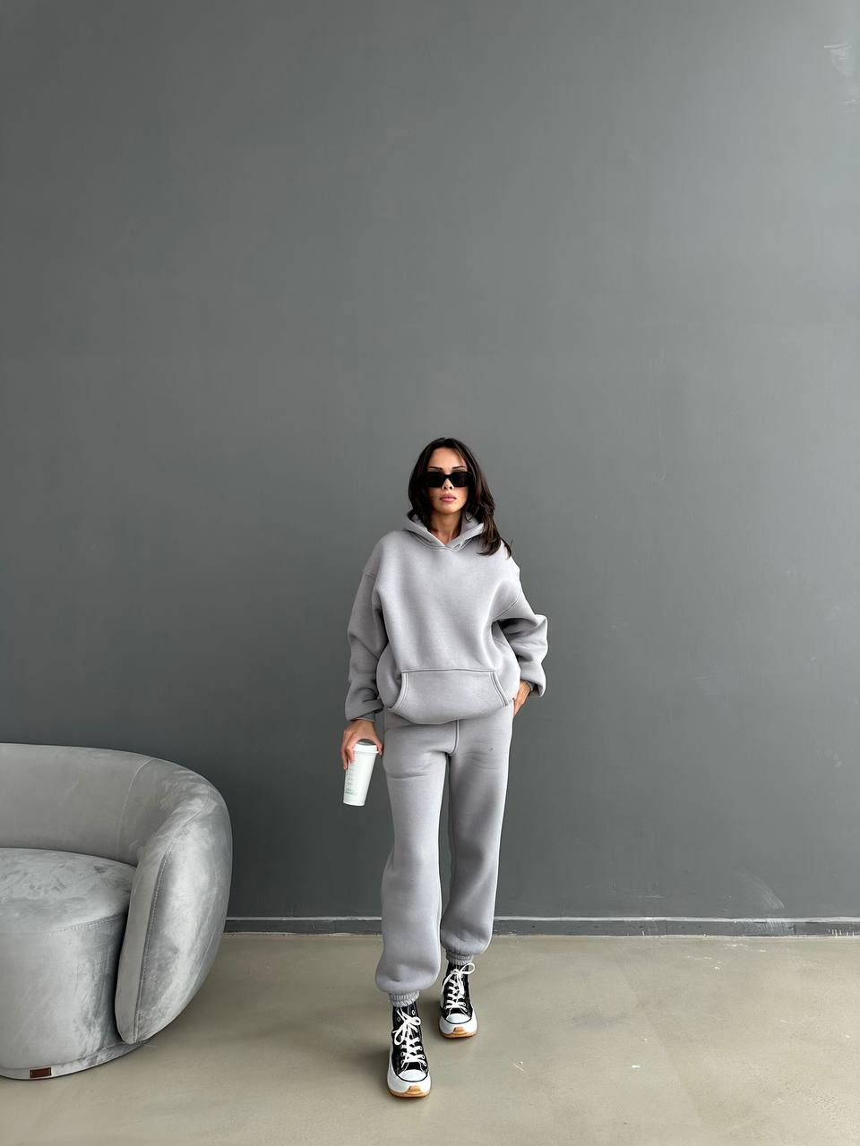 FLEECED HOODIE AND TROUSER