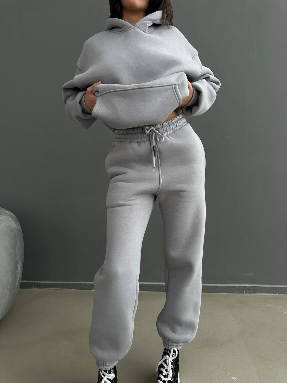 FLEECED HOODIE AND TROUSER