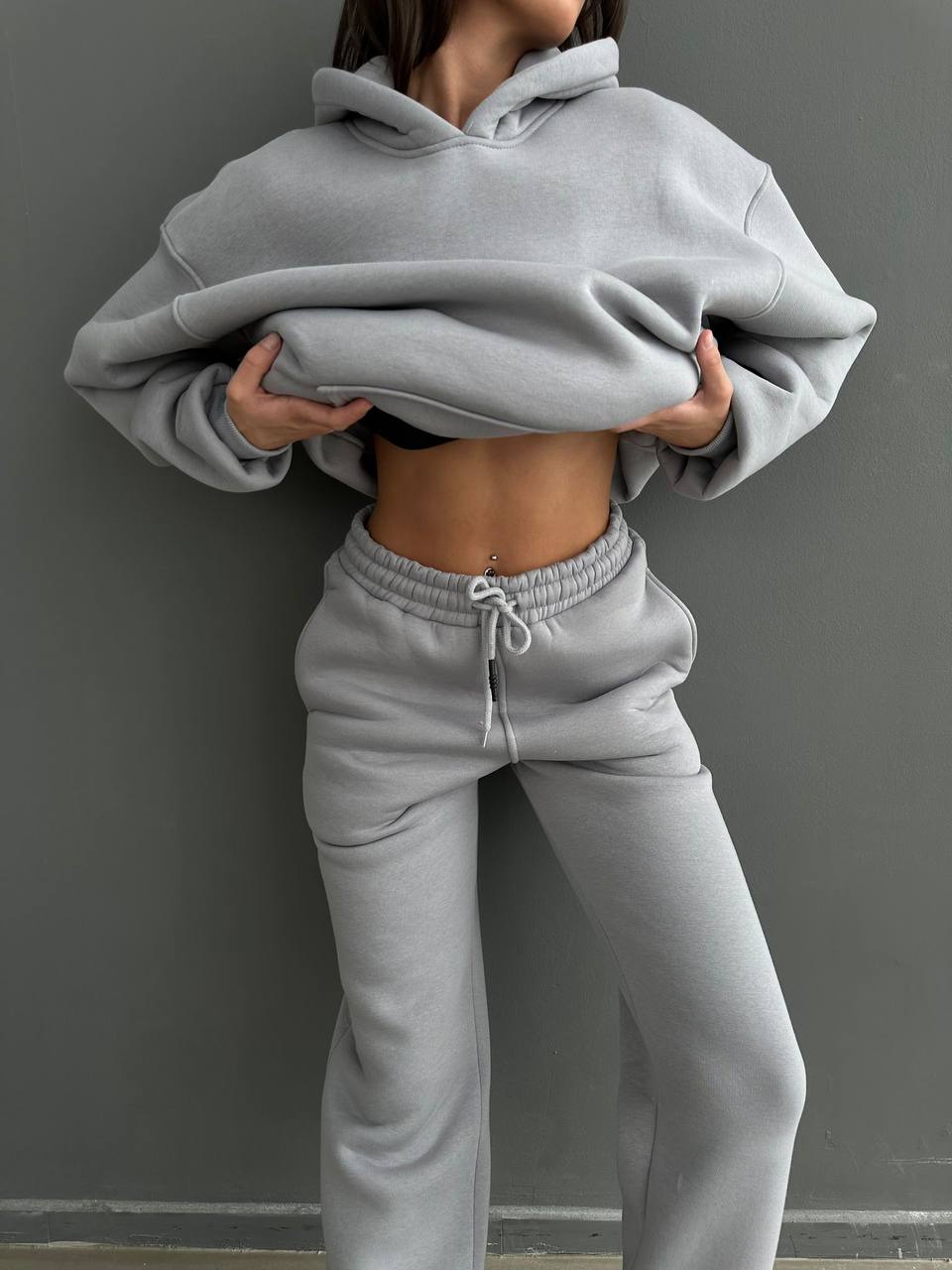 FLEECED HOODIE AND TROUSER