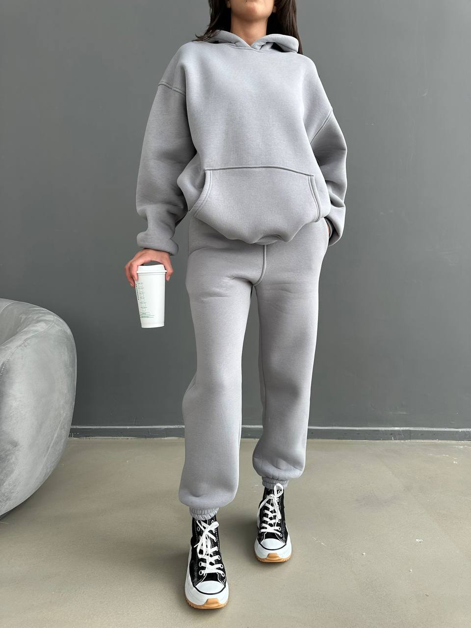 FLEECED HOODIE AND TROUSER