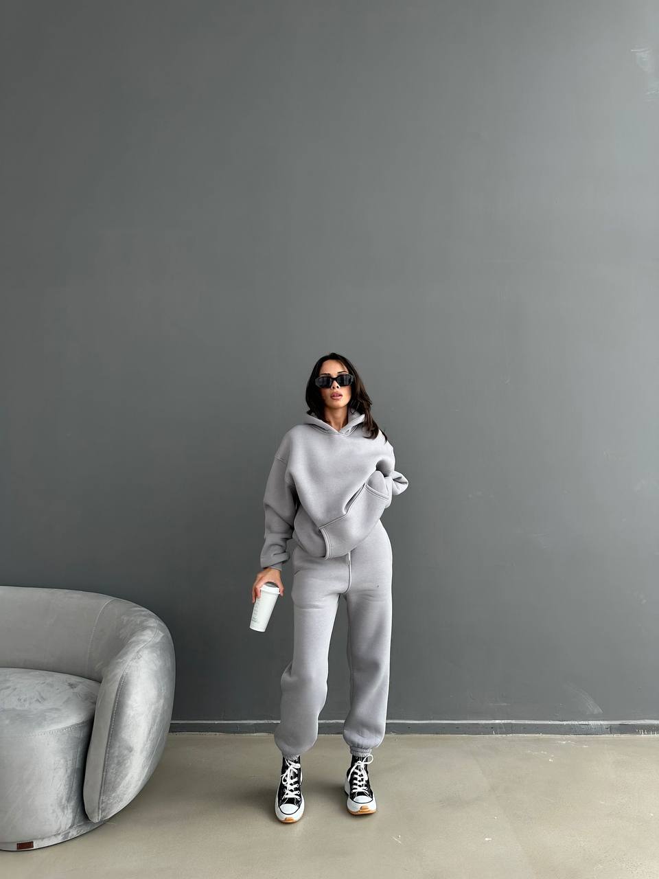 FLEECED HOODIE AND TROUSER