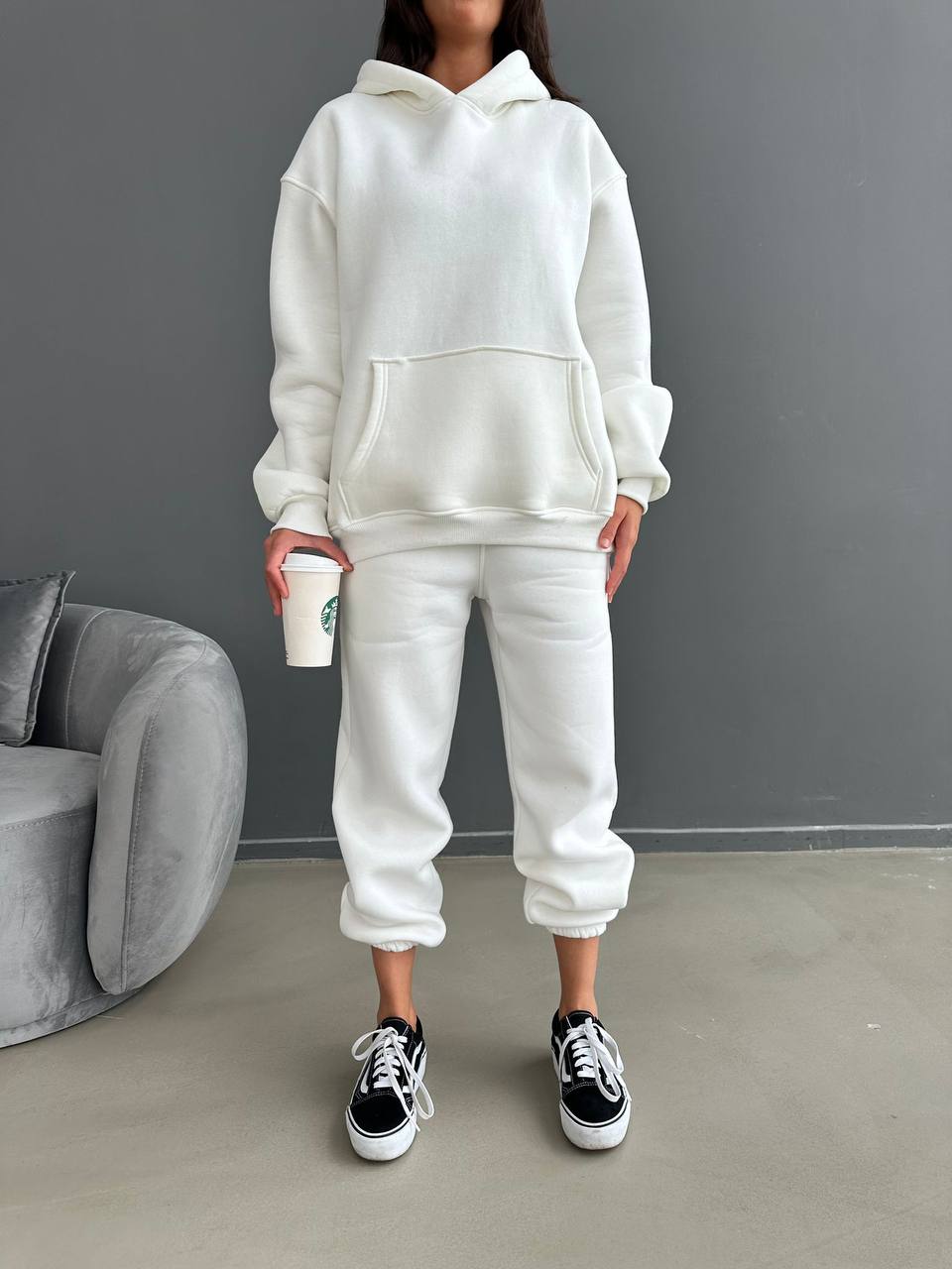 FLEECED HOODIE AND TROUSER