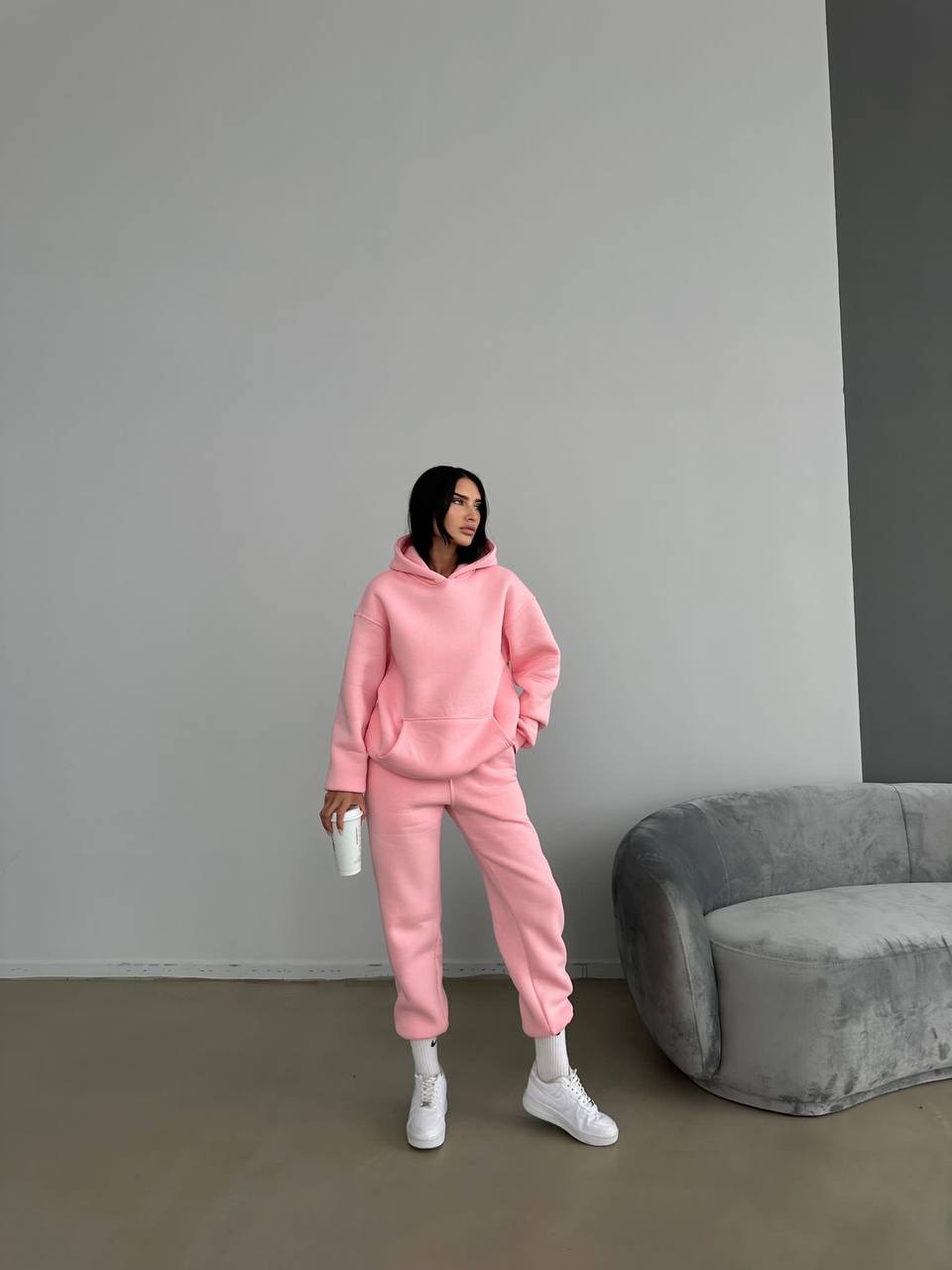 FLEECED HOODIE AND TROUSER