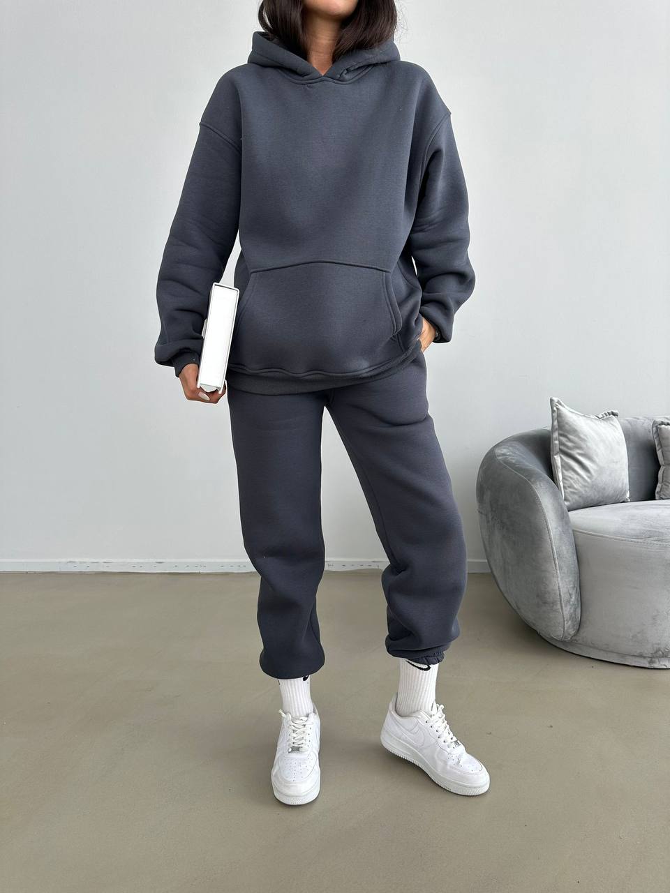 FLEECED HOODIE AND TROUSER