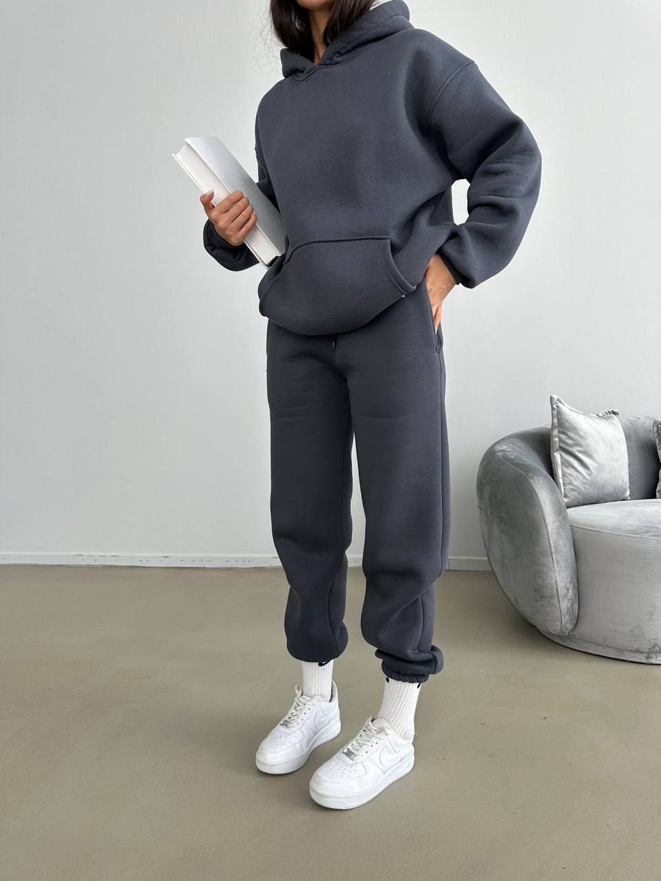 FLEECED HOODIE AND TROUSER