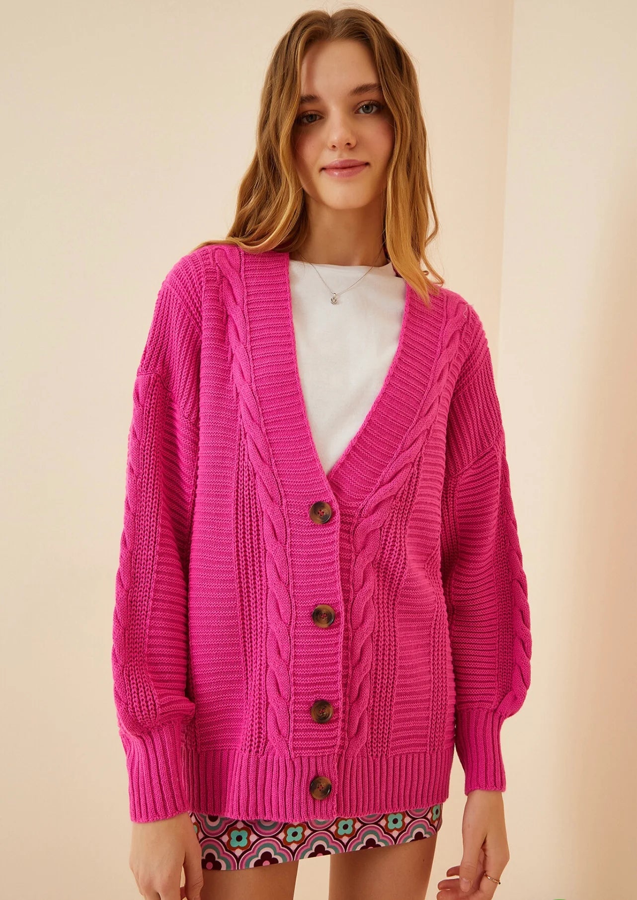 Oversize wool Buttoned Cardigan