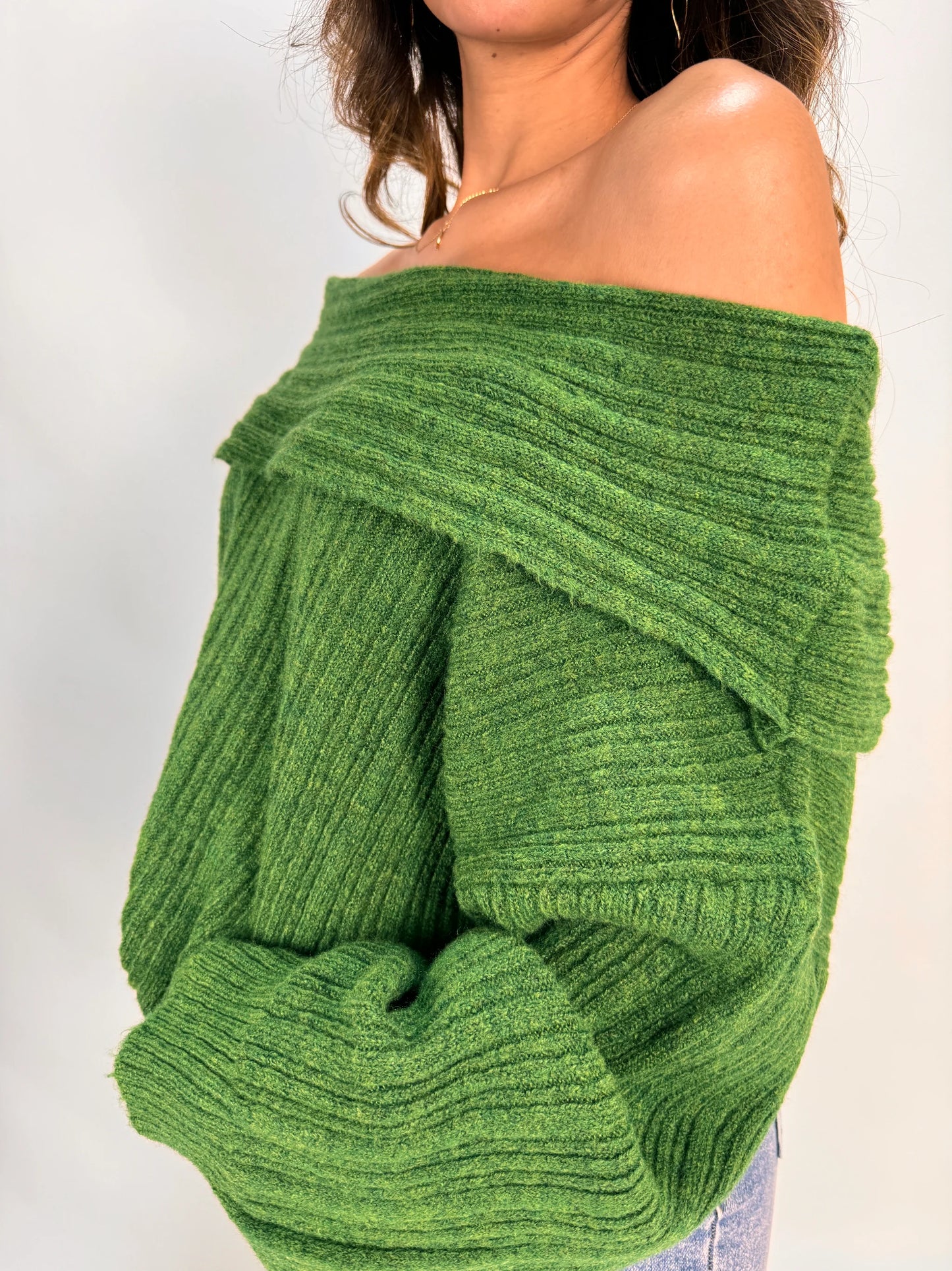 Wrap Off-Shoulders Sweater