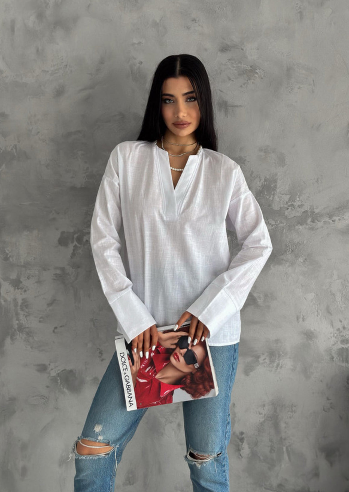 Linen Shirt Top