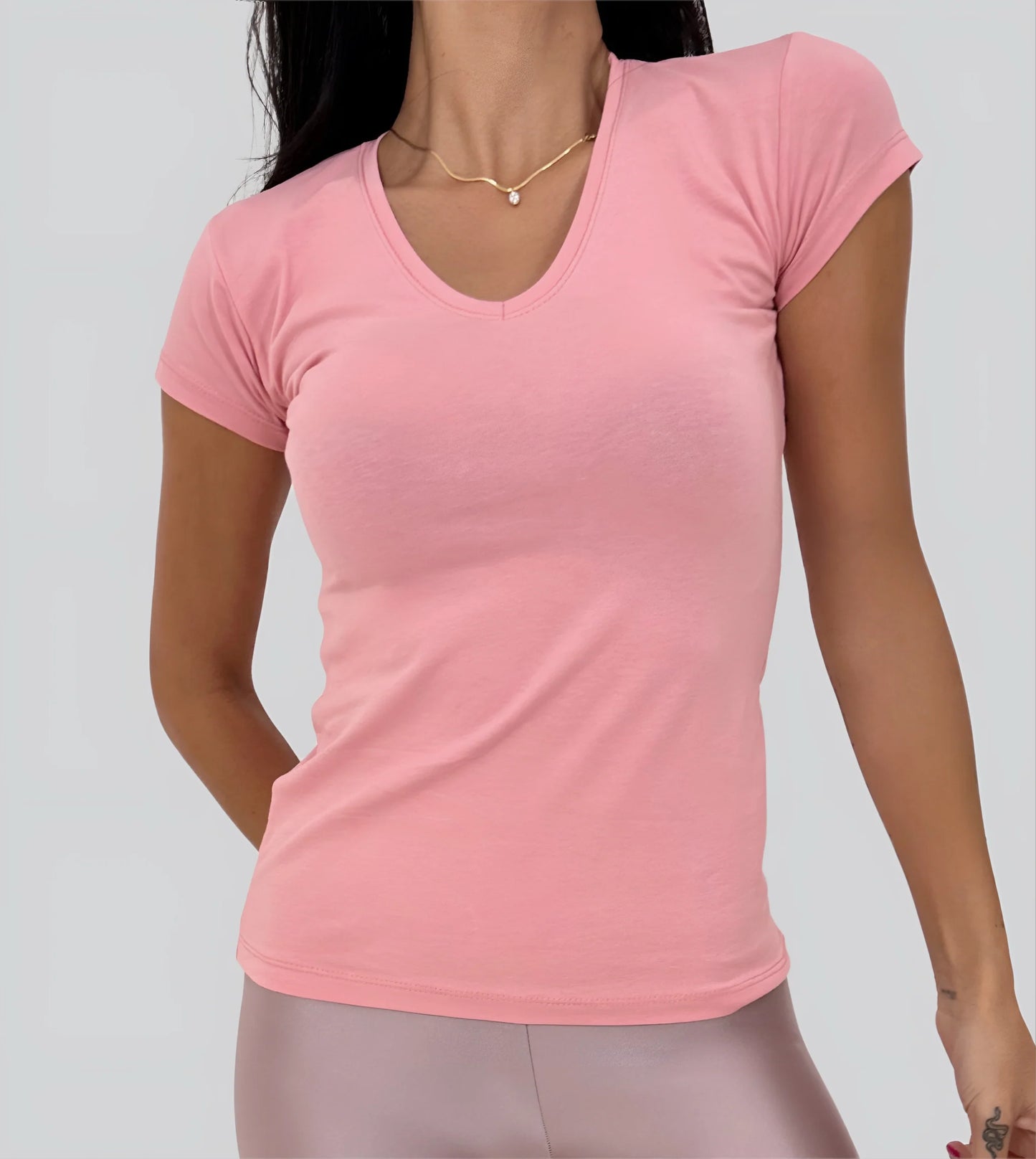 Fitted V-Neck T-Shirt