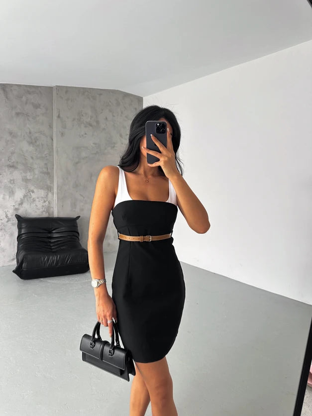 Belted Strap Dress