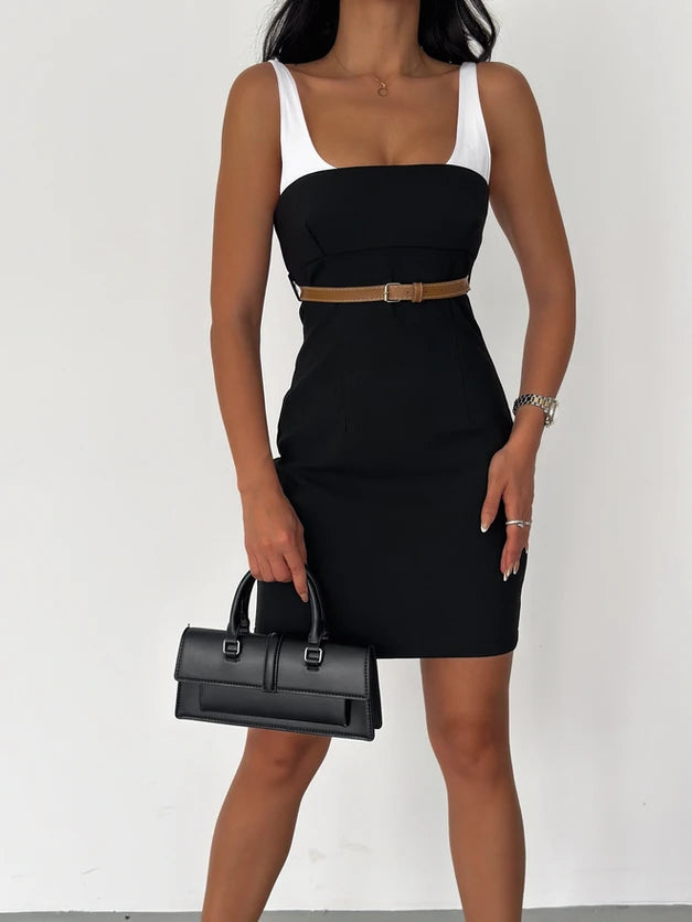 Belted Strap Dress