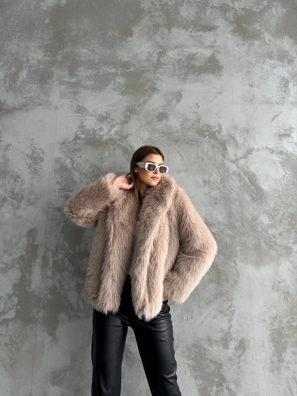 Faux Fur Huggy Jacket