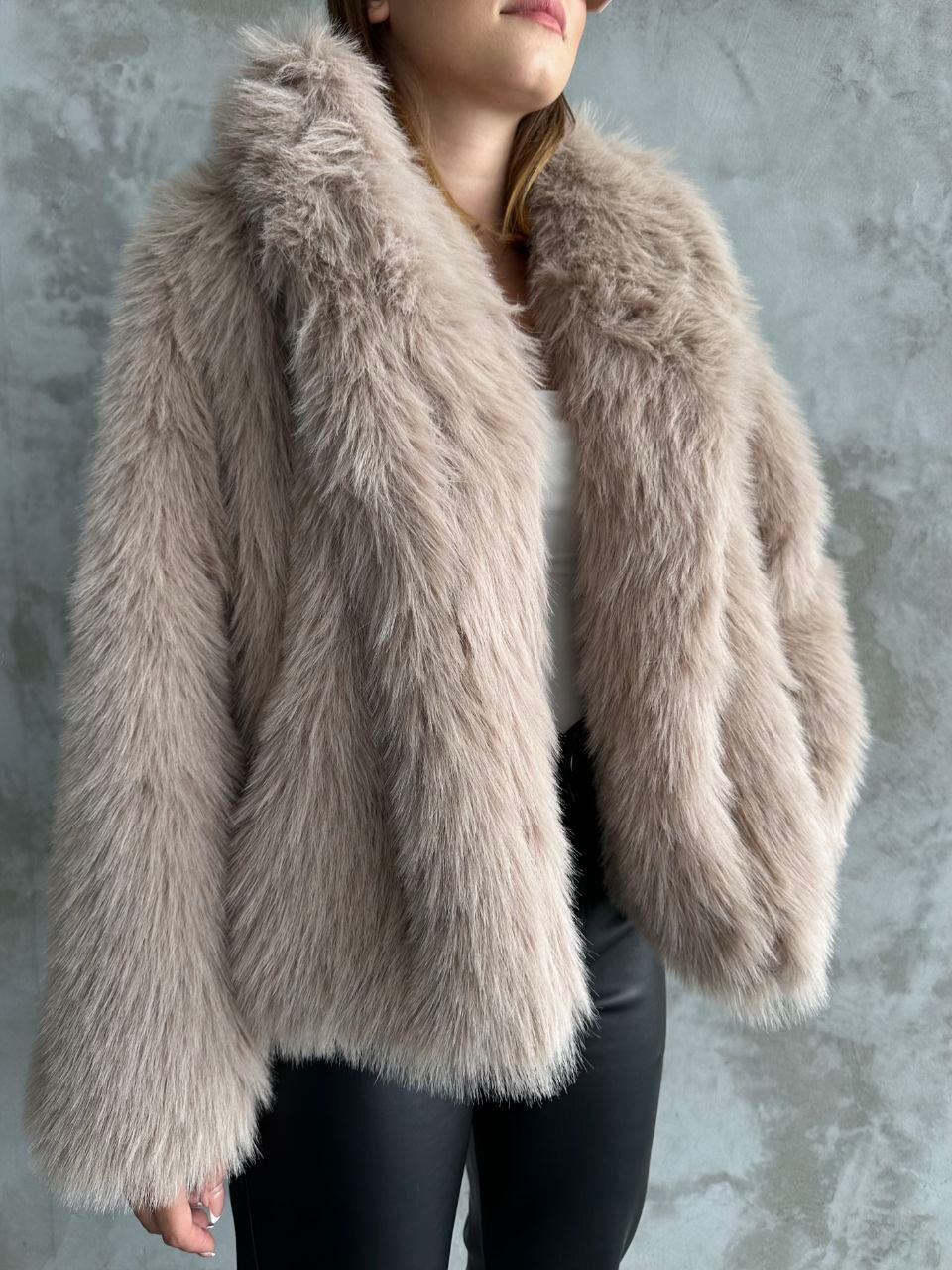 Faux Fur Huggy Jacket