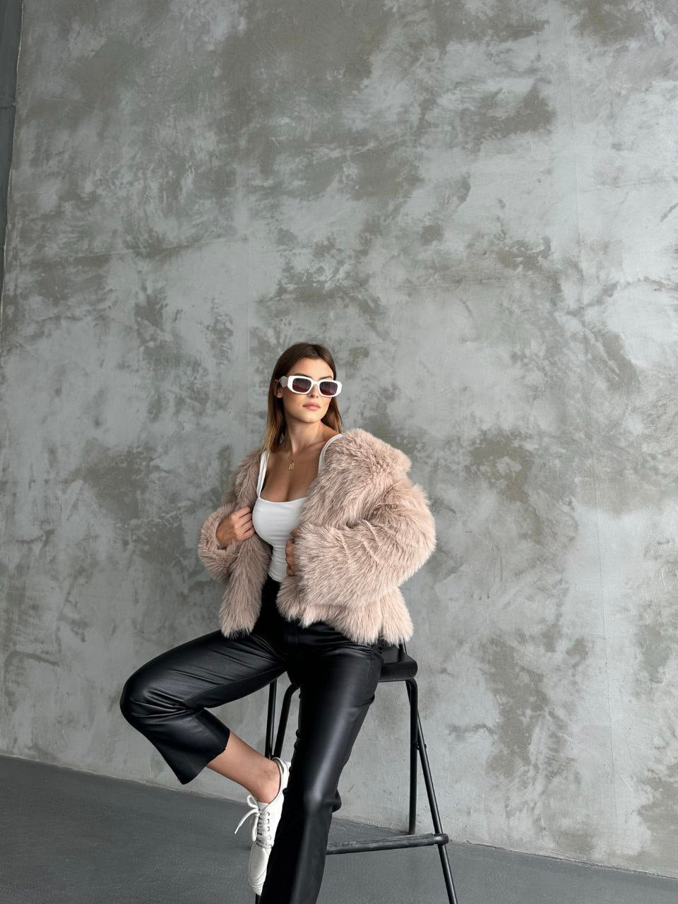 Faux Fur Huggy Jacket