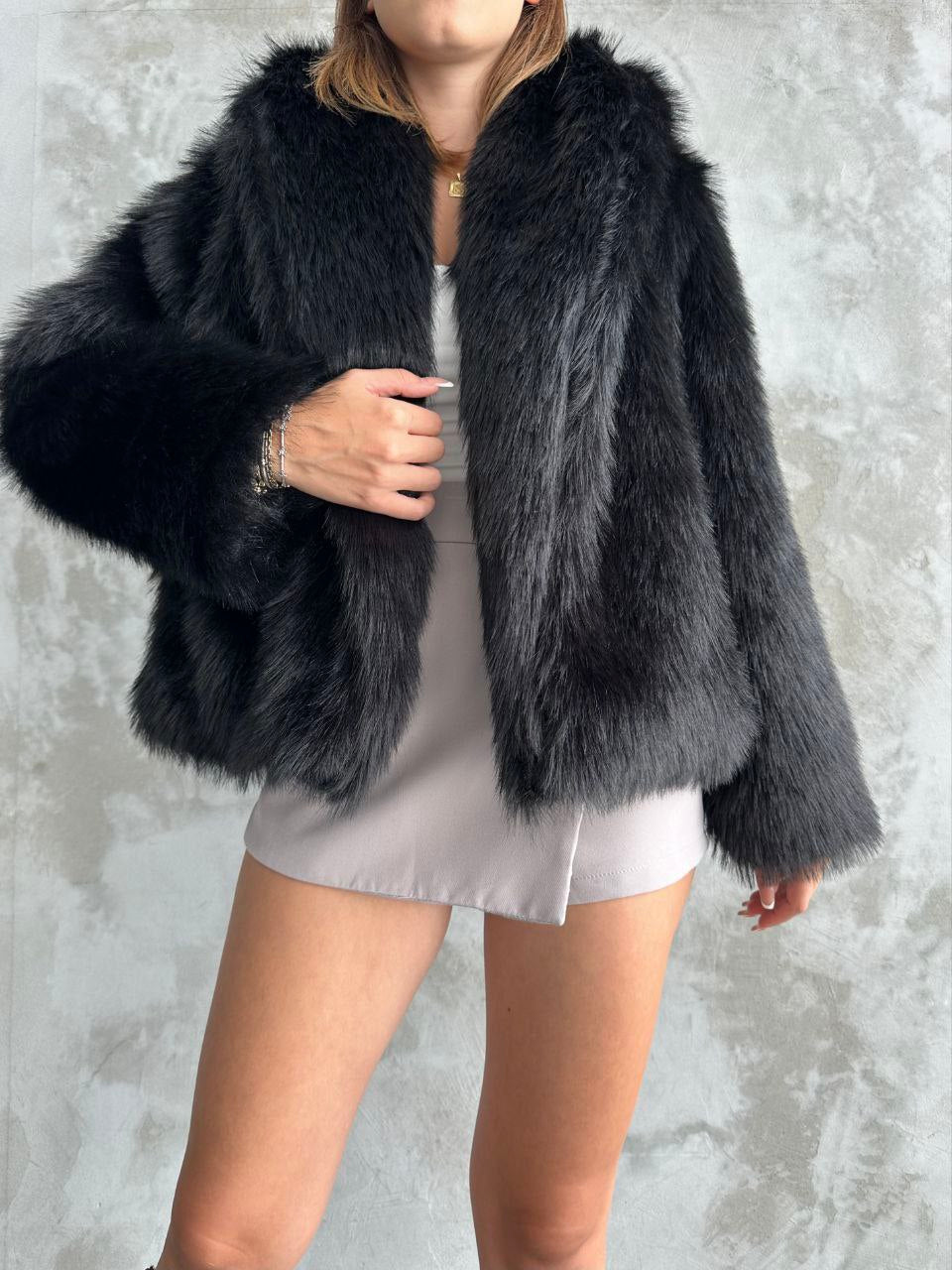 Faux Fur Huggy Jacket