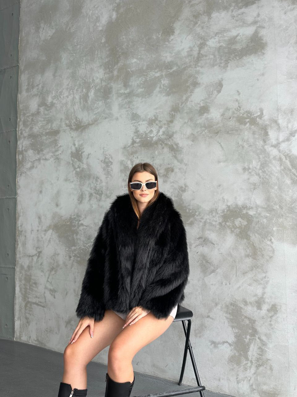 Faux Fur Huggy Jacket