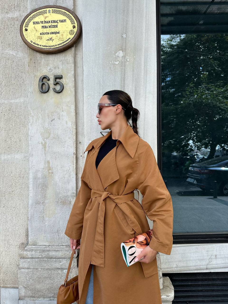 Flowing Belted Trench Coat