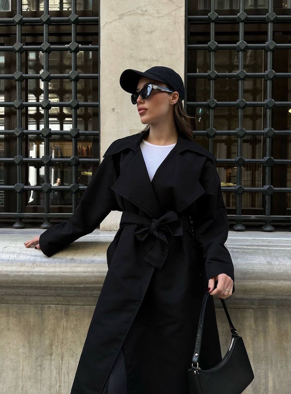 Flowing Belted Trench Coat