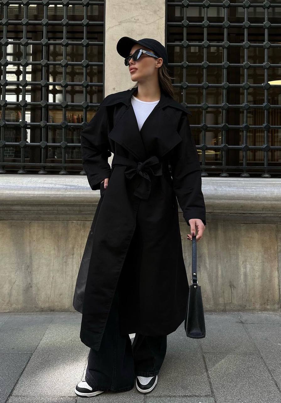 Flowing Belted Trench Coat