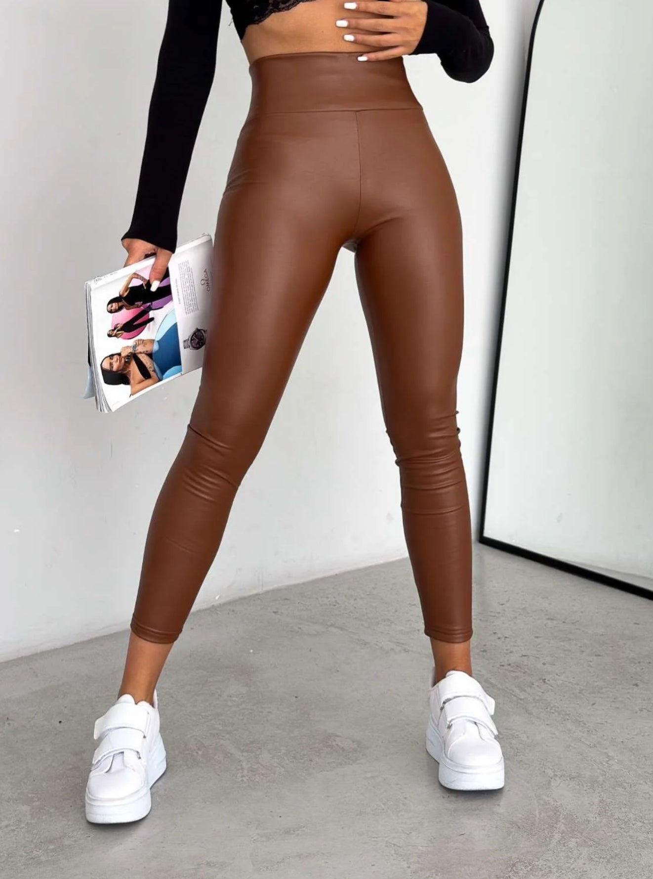 Original Thermal Leather Leggings Matte