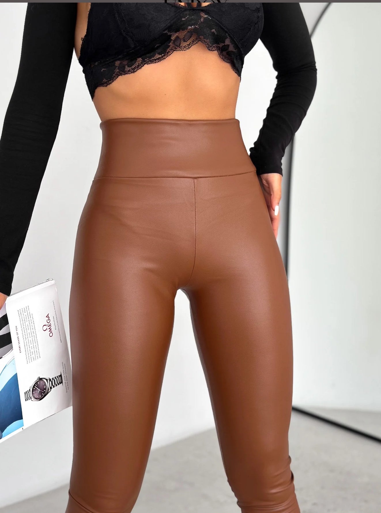 Original Thermal Leather Leggings Matte