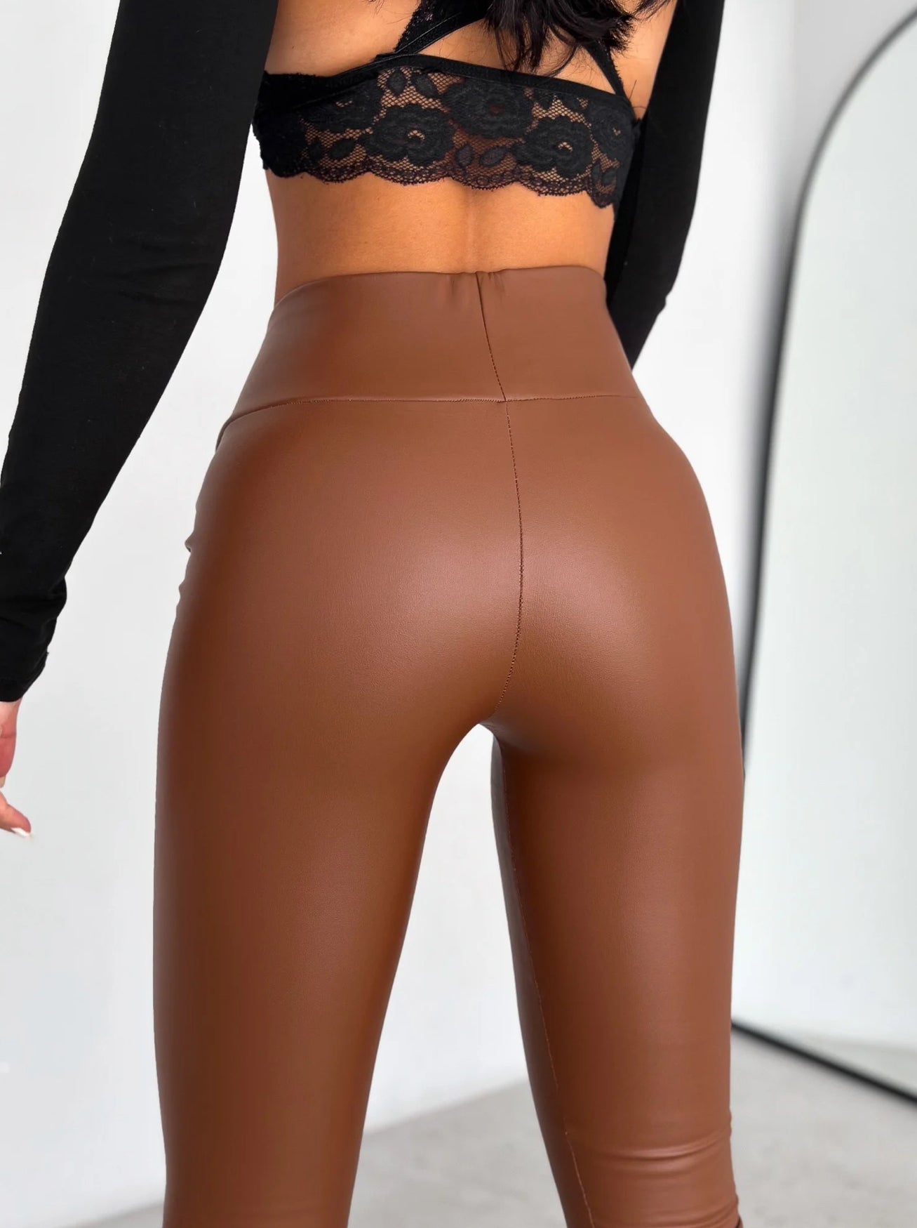 Original Thermal Leather Leggings Matte