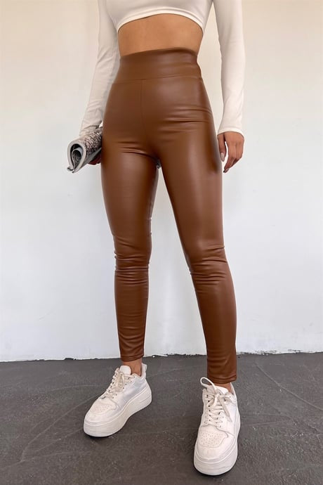 Original Thermal Leather Leggings Shiny