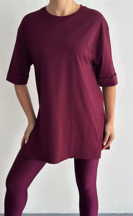 Oversized Side Slit T-shirt