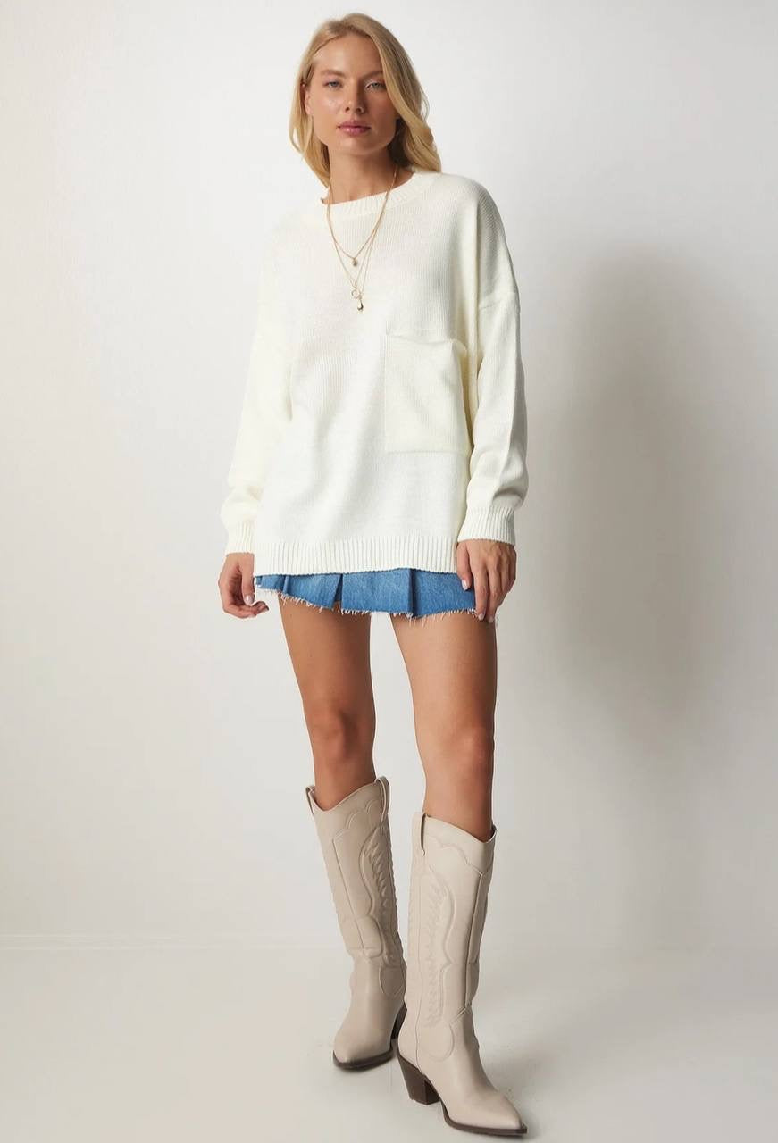 Soft Wool Oversized Blouse