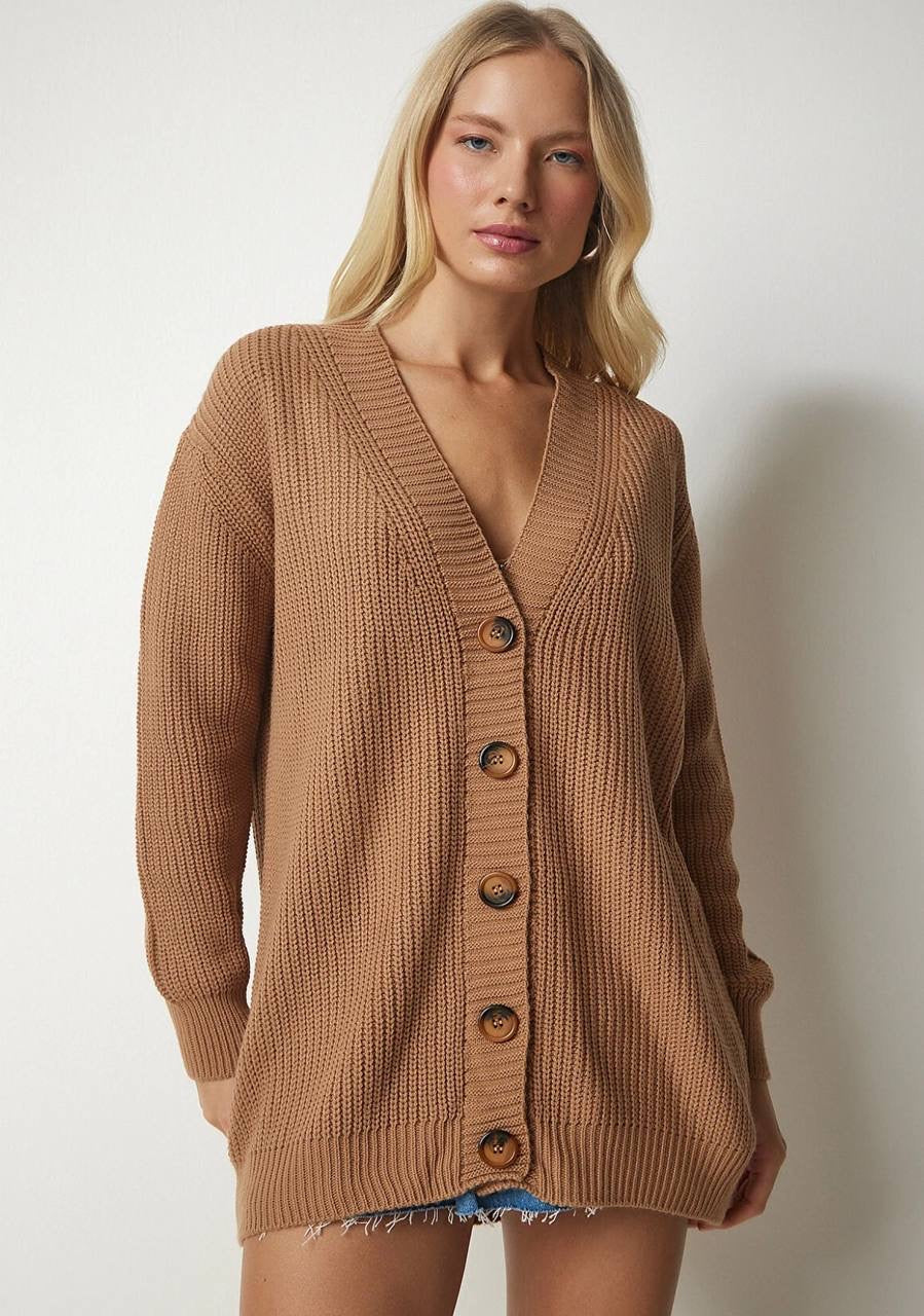 WOOL KNIT MATT BUTTONS CARDIGAN