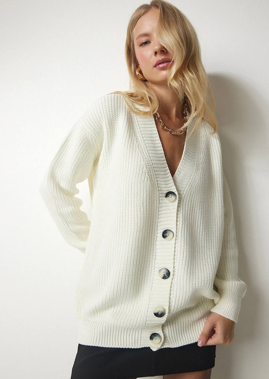 WOOL KNIT MATT BUTTONS CARDIGAN